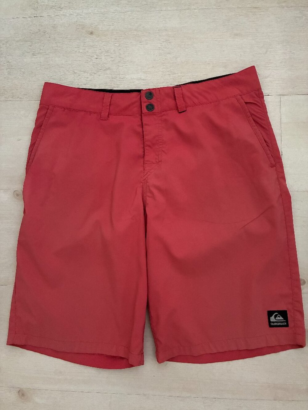 Quiksilver Amphibian Hybrid Shorts Men's 36 Red Boardshorts Casual Chino 22"